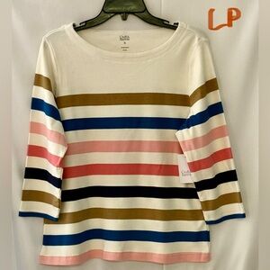 Croft & Barrow Women's Striped Long Sleeve Tee